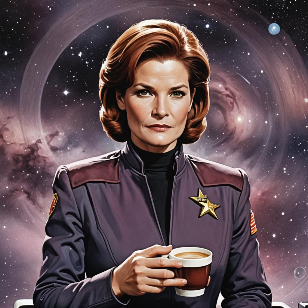Captain Janeway with Coffee: Galactic Sci-Fi
