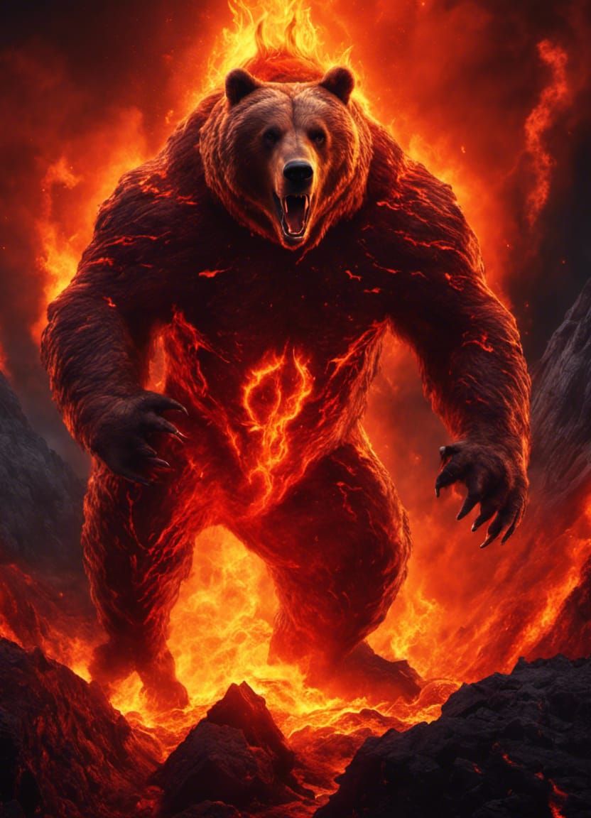 Magma Bear Rages in Hellfire Inferno