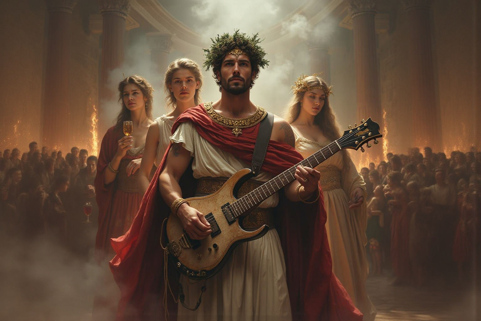 Roman Emperor Rockstar Concert in Burning City