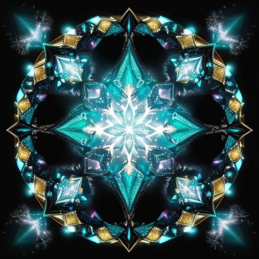 Christmas Snowglobe with Mystic Topaz and Diamonds