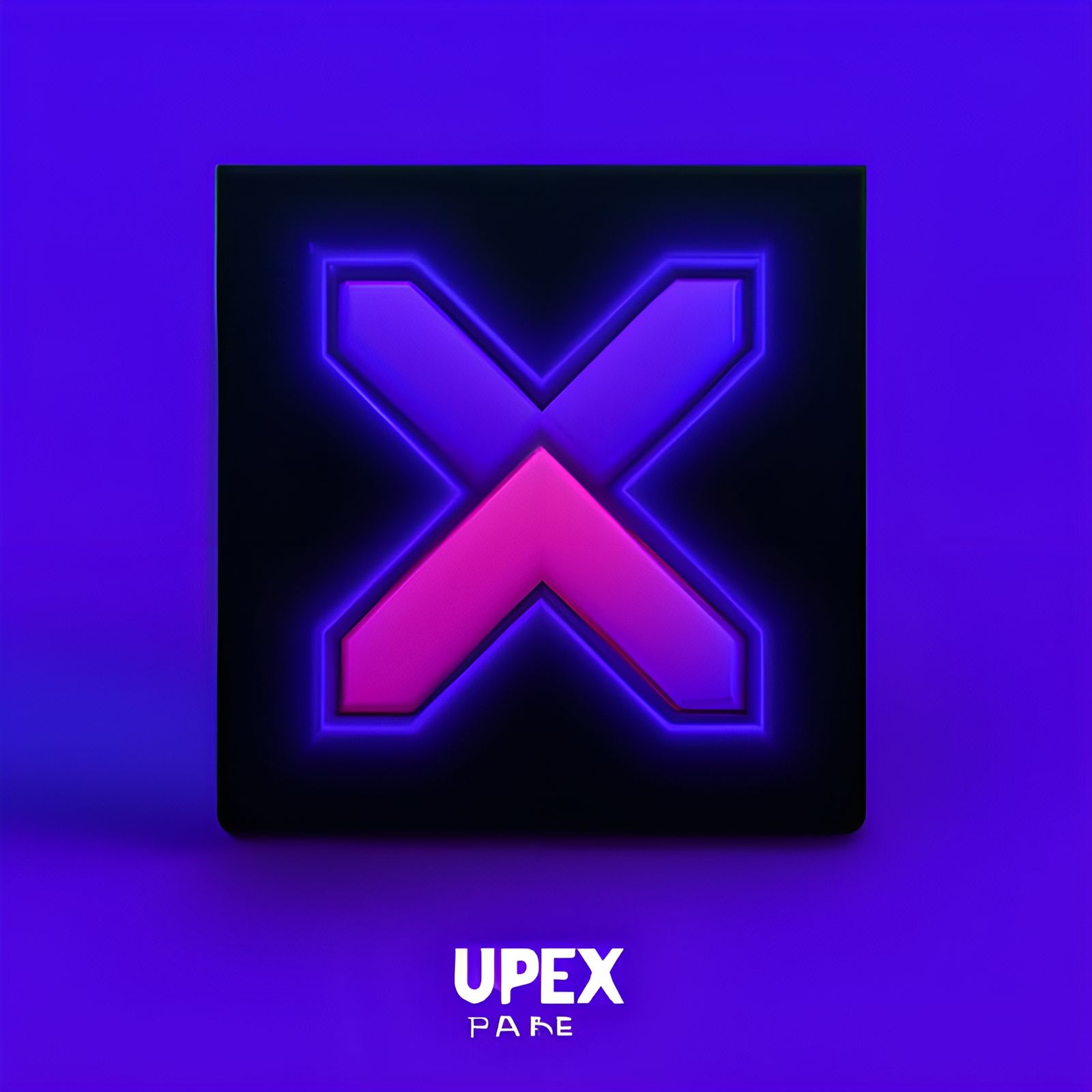 Sci-Fi X Logo on Deep Purple Square