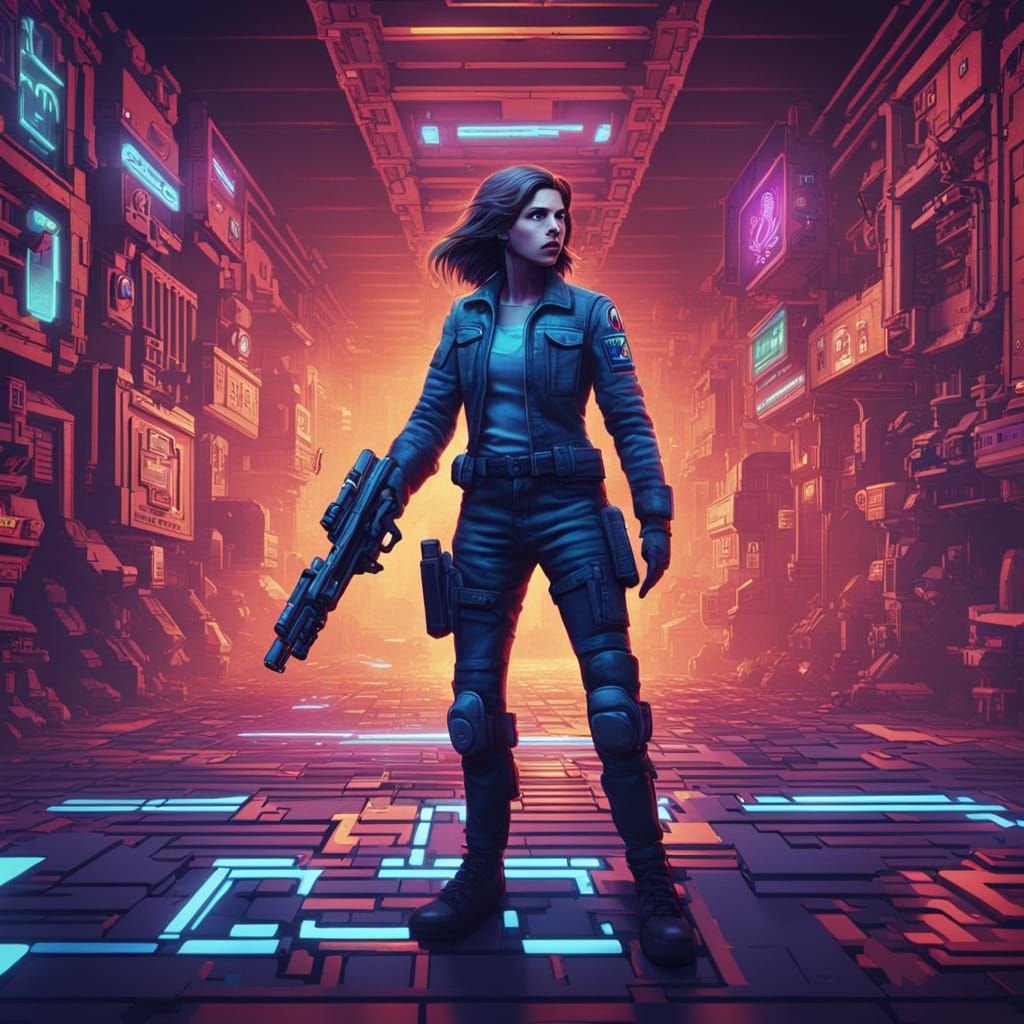 Anna Kendrick as 8-Bit Retro Game Character