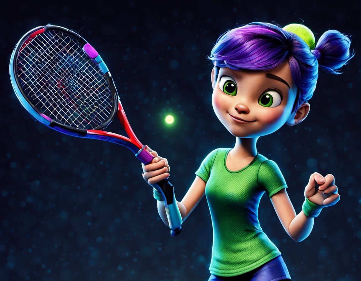 Vidia in Whimsical Tennis Outfit, Captured in Stunning 3D Di...