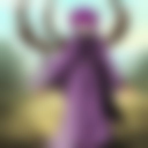 Half-Dragon Man with Antlers in Anime Style