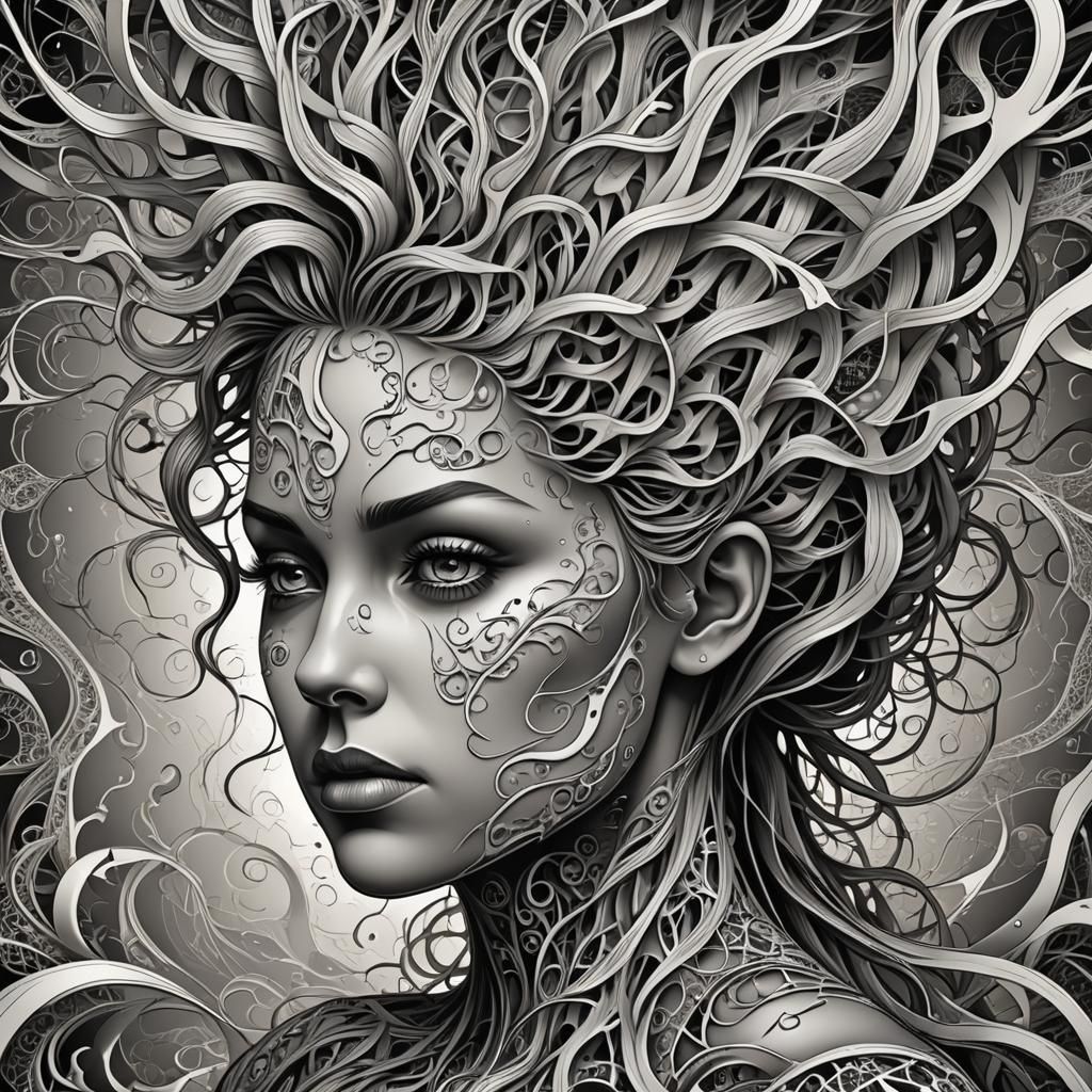 Abstract Fractal Art: Turmoil and Anguish