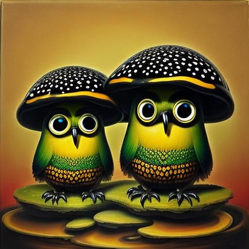 Surreal Bioluminescent Mushrooms in Alien Landscape