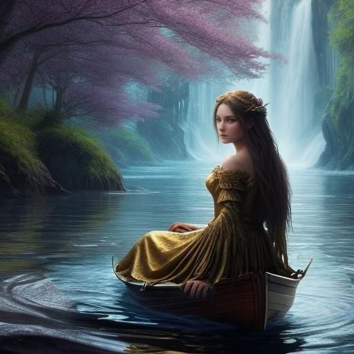 Fantastical Matte Painting: Woman in Water