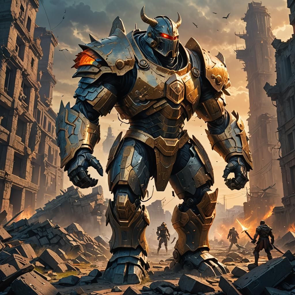 Titan Warrior vs Monster: Epic Fantasy Battle