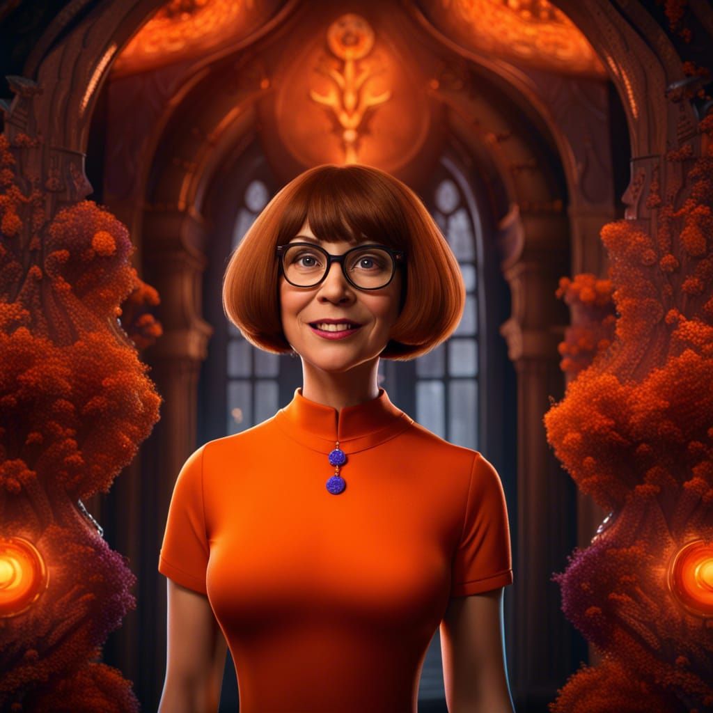 Mature Velma Dinkley: Detailed Matte Painting