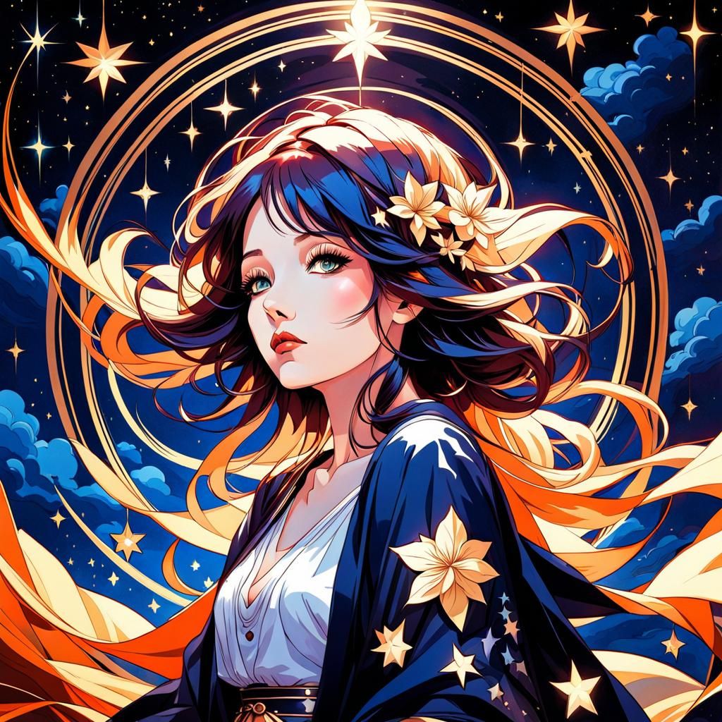 Starry Anime Girl - Mysterious XL v4