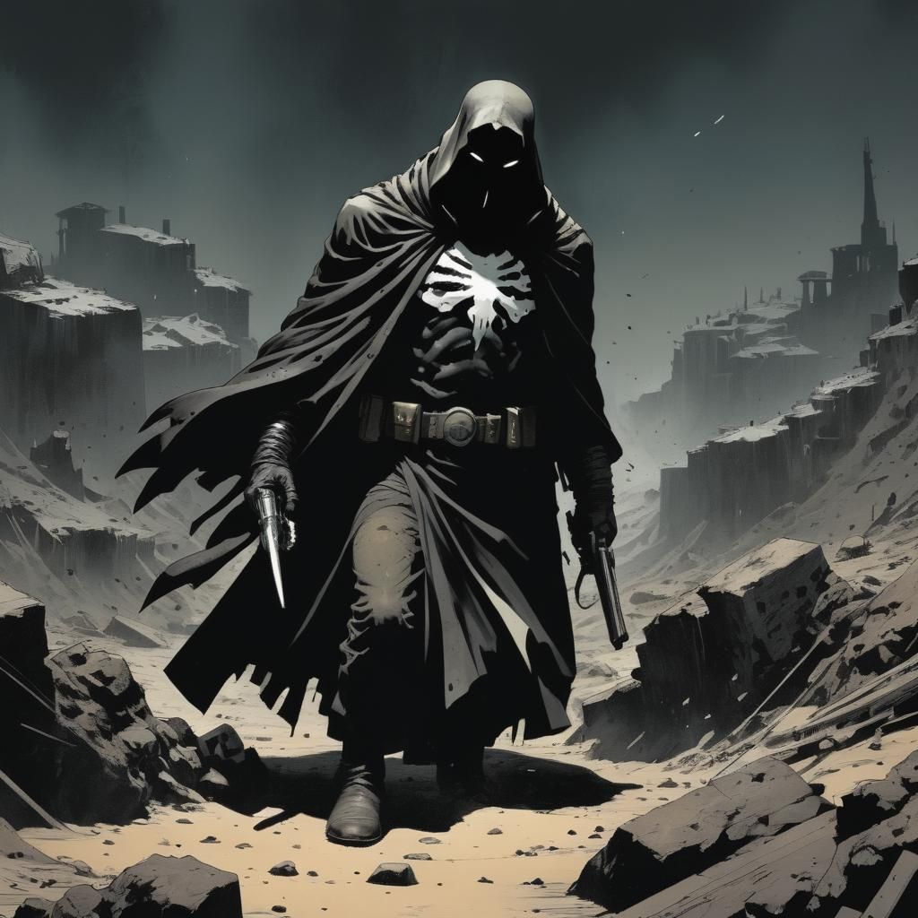 Dramatic Grimdark Graphic Novel Art