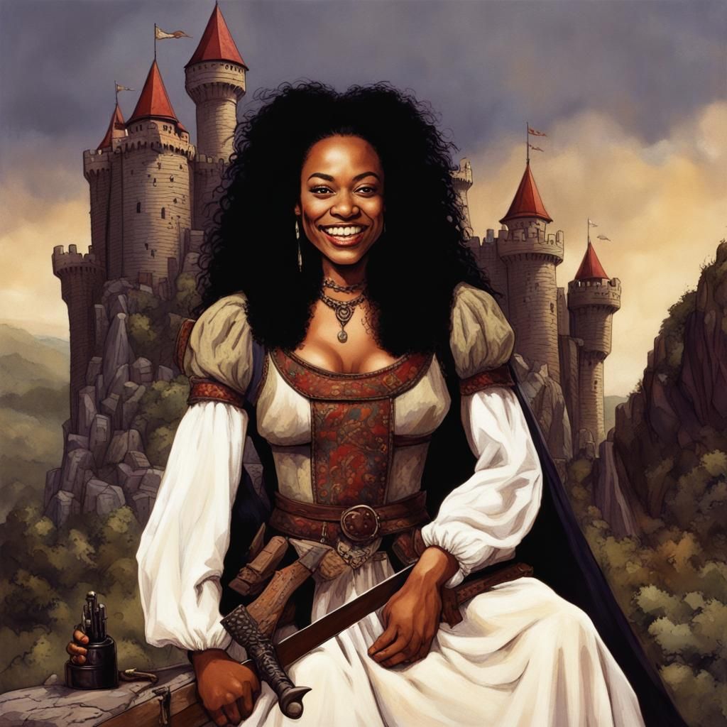 Sondra Huxtable, Giant Slayer in Medieval Setting