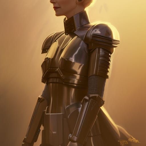Duchess Satine as Night Owl Mandalorian Armour Portrait
