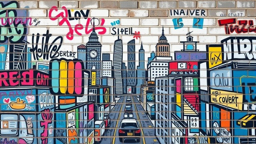 Urban Masterpiece Graffiti Cityscape Art