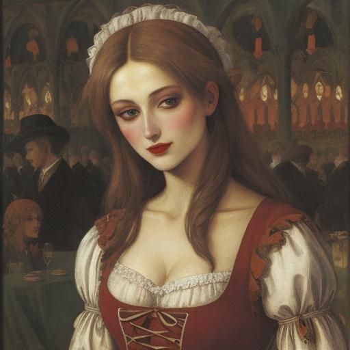 Vampire at Oktoberfest: Classical Art Style