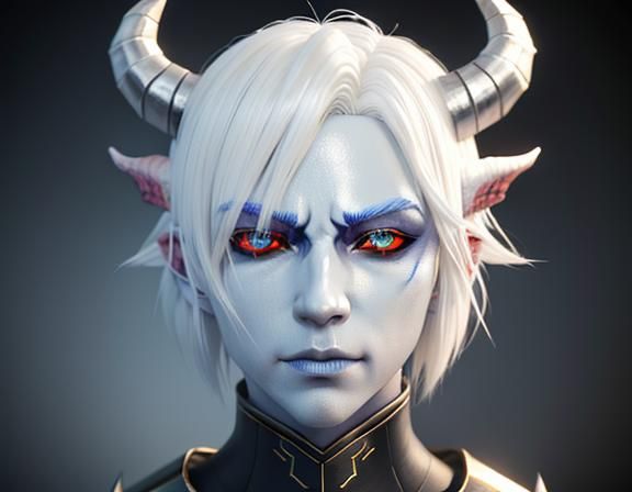 Anime Style Wight Demon Concept Art