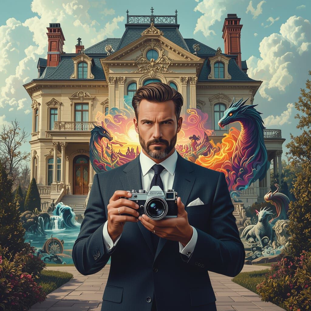 Mythical Mansion: Surreal Landscapes Emerge in Digital Paint...