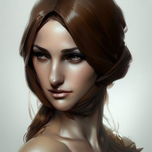 Fantasy Arab Woman Portrait in Hyperdetailed Digital Art