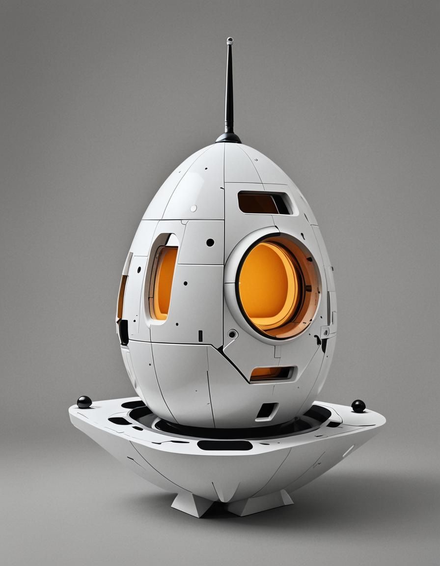 Egg-Shaped Single-Person Spaceship Concept