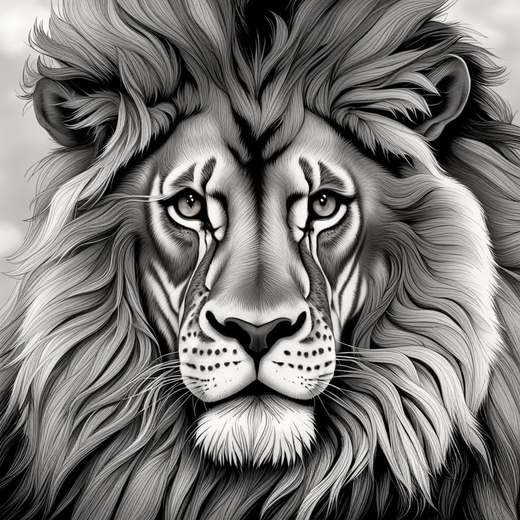 Beautiful Lion Portrait
