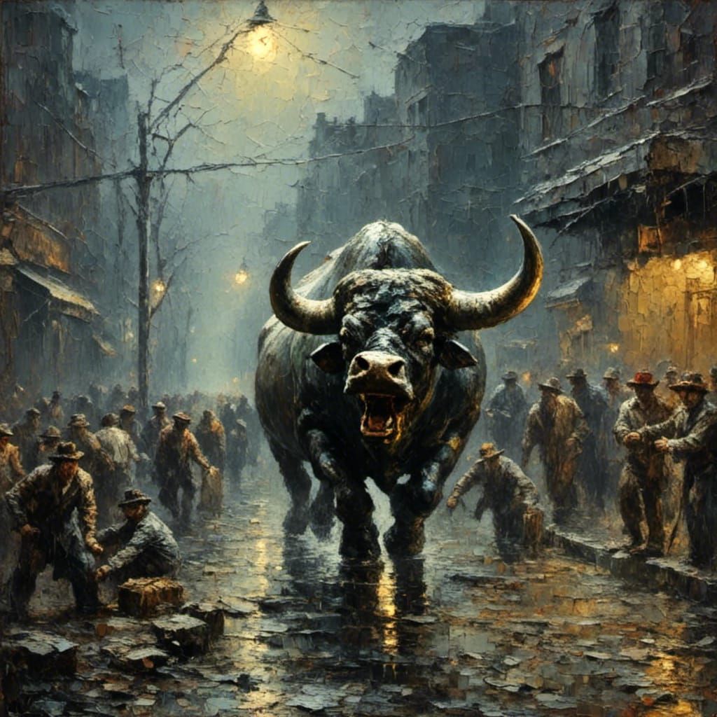 Raging Bull in Noir Style