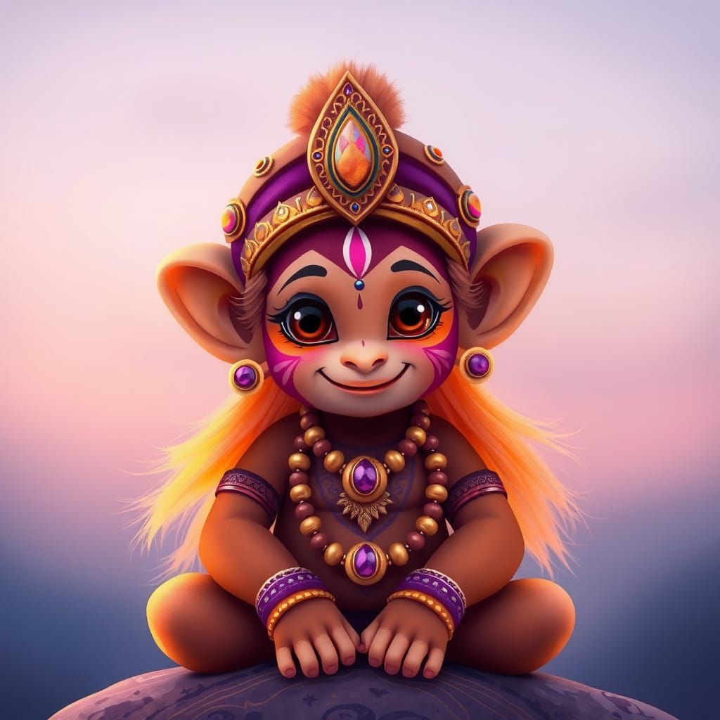 Mythical Creature in Dusk Purple Hues