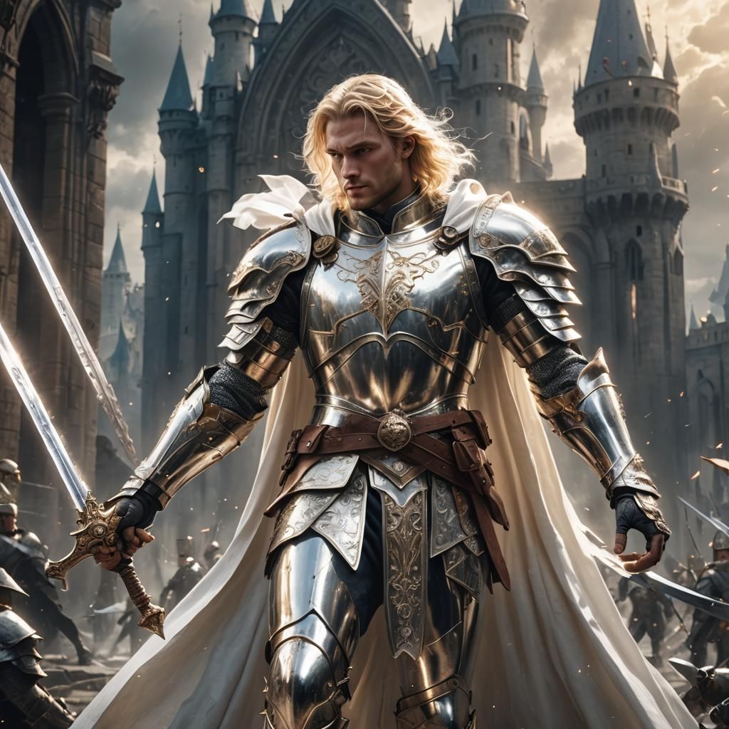 Epic Knight with Magic Greatsword Digital Painting