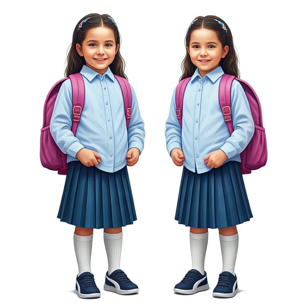 Ultra-Orthodox Girls in Hyperrealistic Digital Painting