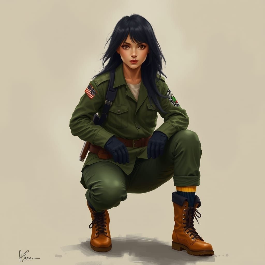 Cassandra Cain in Fatigue Field Uniform
