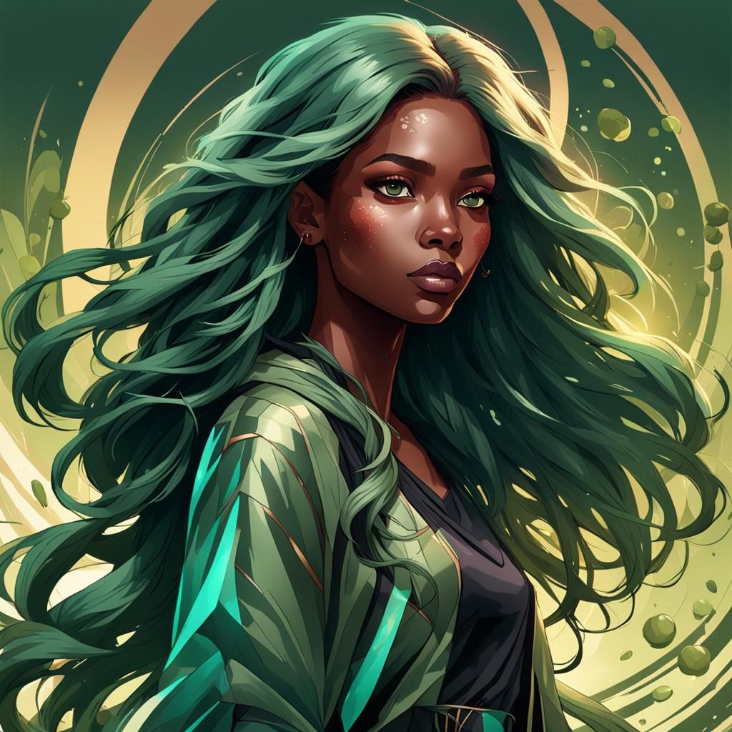 Stunning Portrait of a Woman in Art Nouveau Style