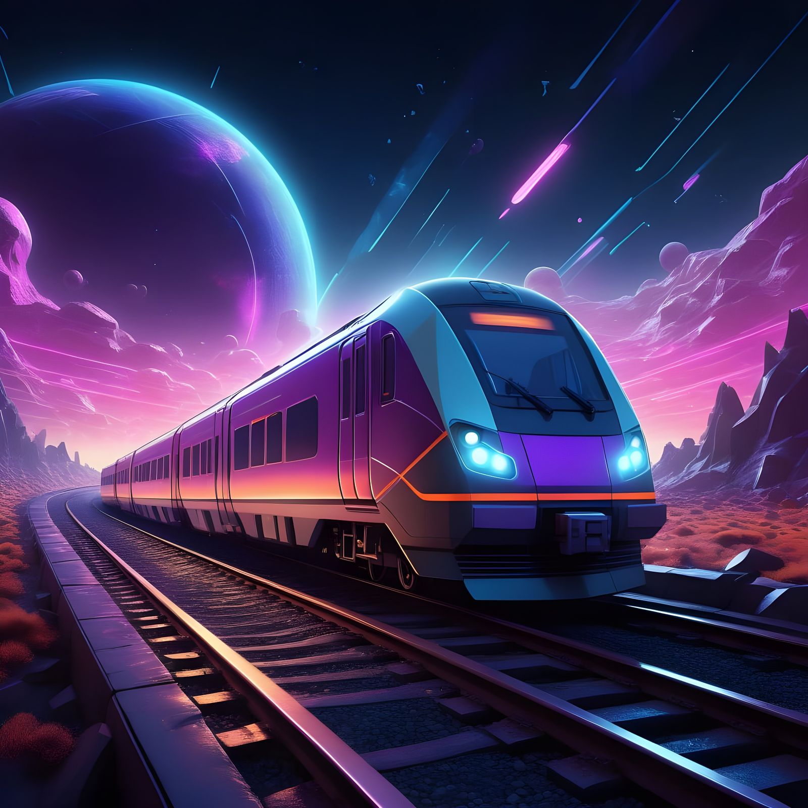 Galactic Train Embarks on Whimsical Journey Through the Cosm...
