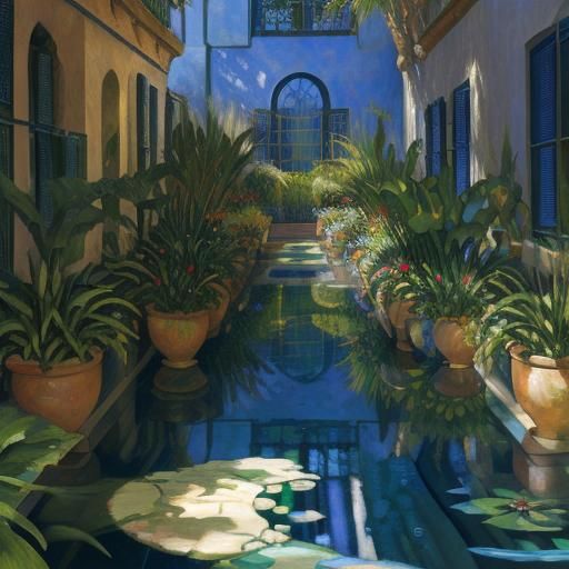 Pulsar Garden with Palette Knife Texture