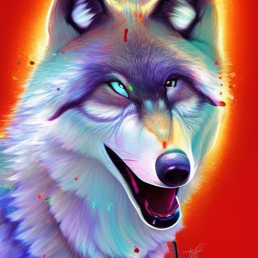 Hyperrealistic Wolf Girl Portrait with Dramatic Lighting