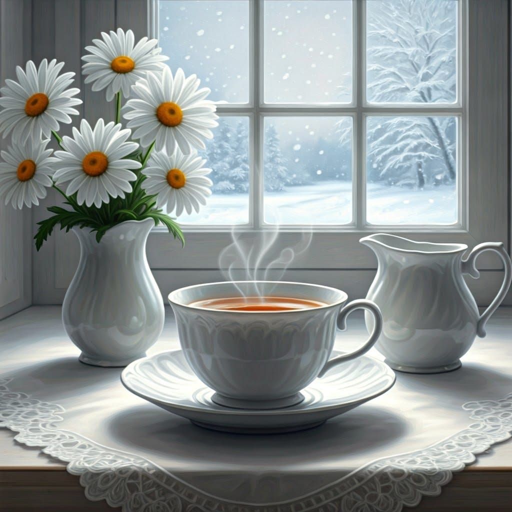While the snow swirls around me, I can relax, feel safe and savor my hot cup of tea.