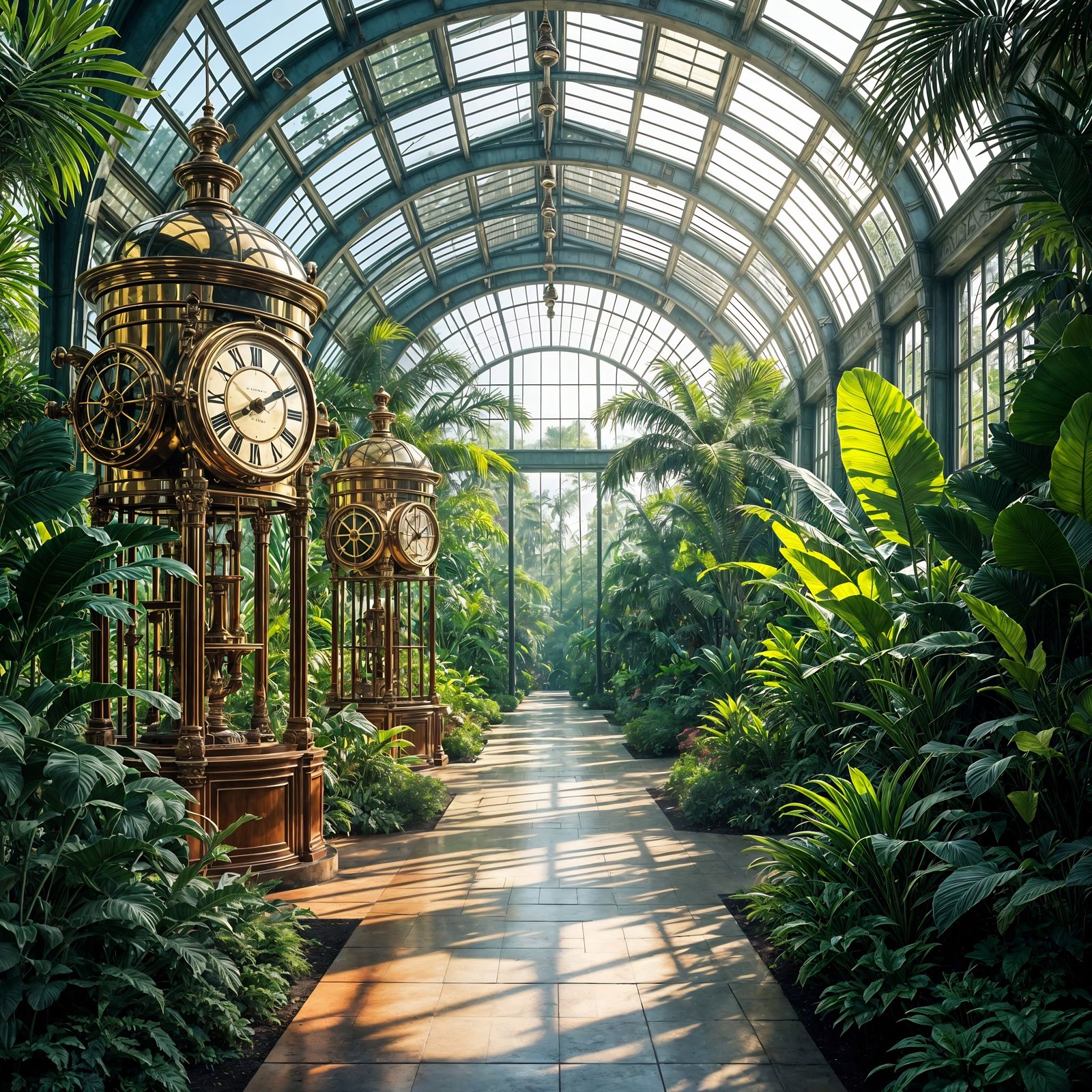 Futuristic Botanical Garden in Willemstad: Digital Matte Pai...