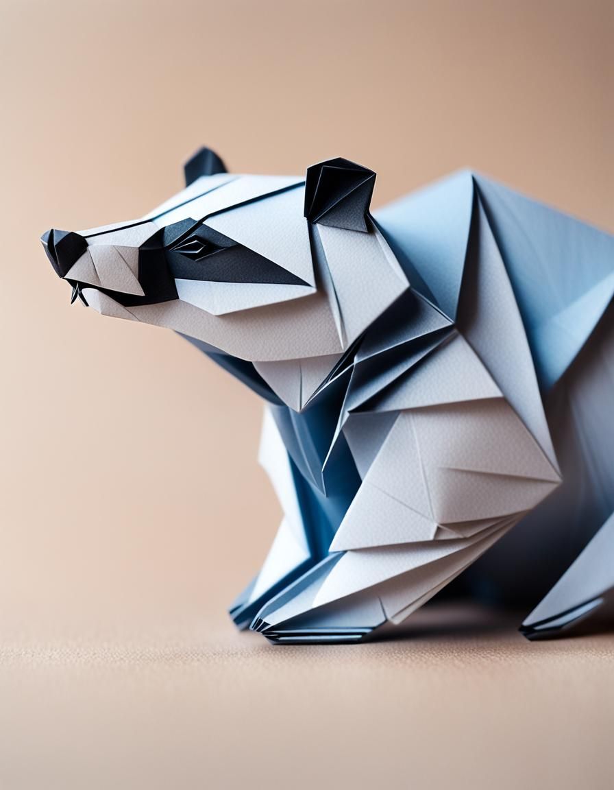 Origami Badger: Delicate Paper Animal Art