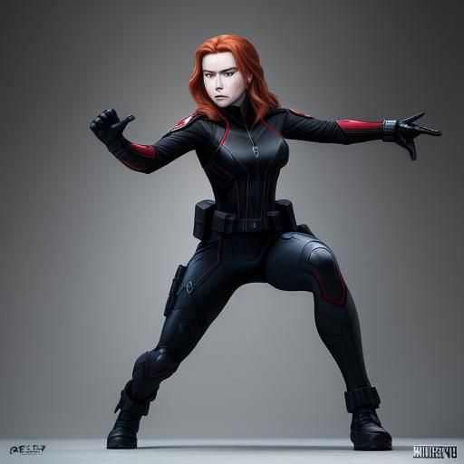 Black Widow Inspired Digital Art