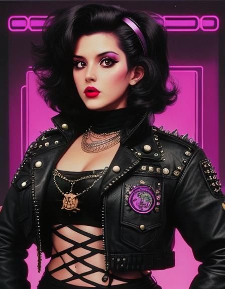 Sinister Vaporwave Tortoise with Studded Shell