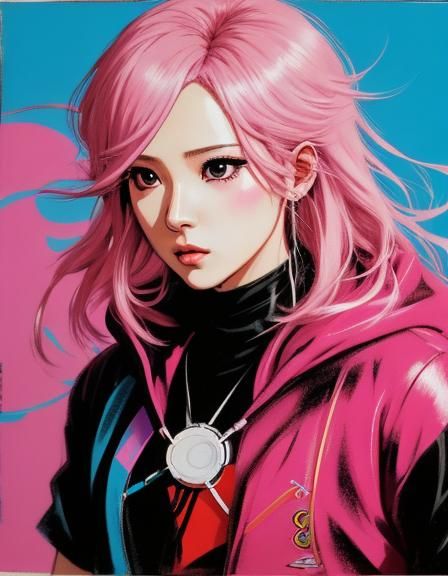 Anime Accessory with Ouroboros in Pop Art Style