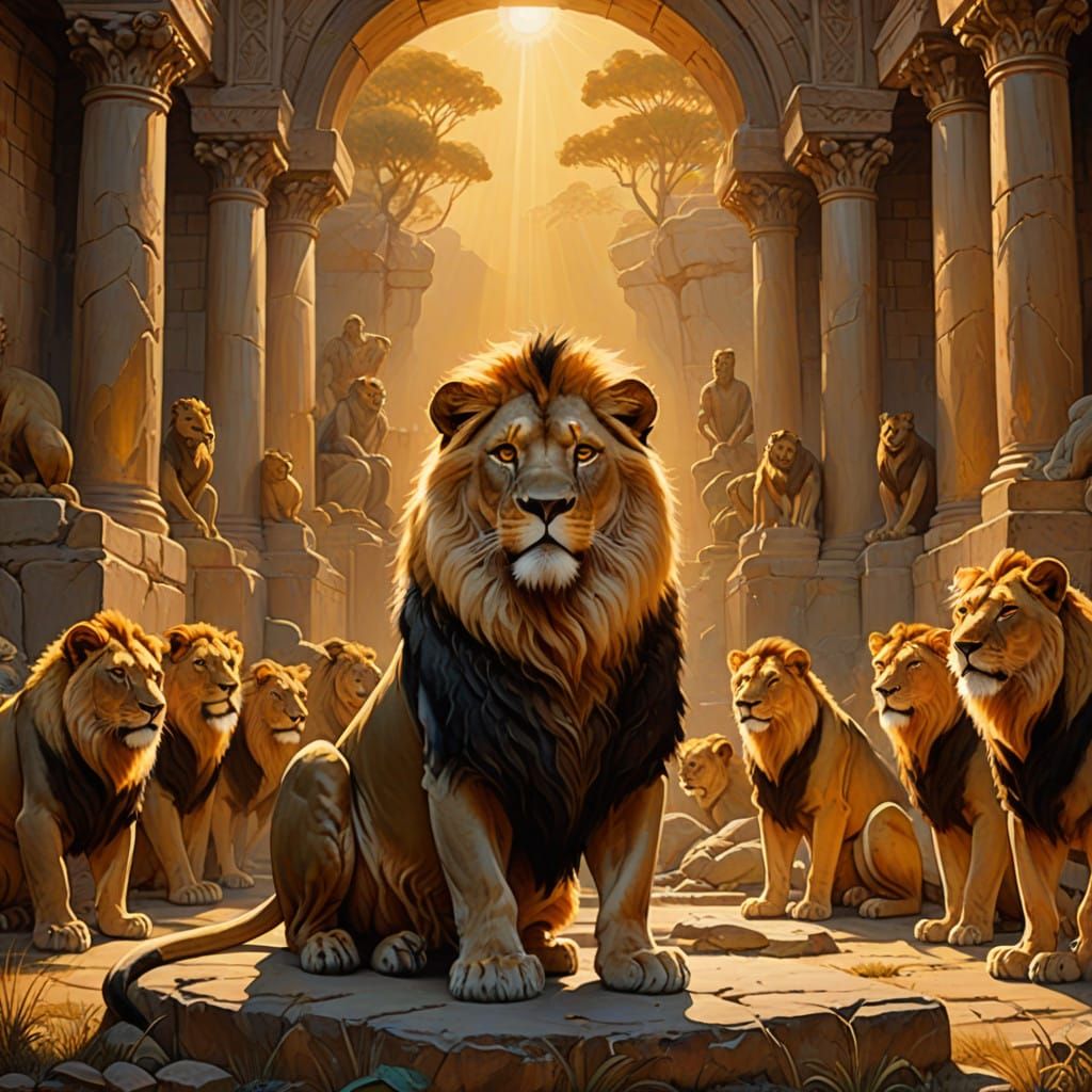 Surreal Prophet Mesmerizes Majestic Lions in Epic Impression...