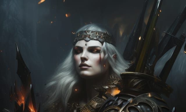 Undead Barbarian Berserker Portrait in Dark Fantasy Style