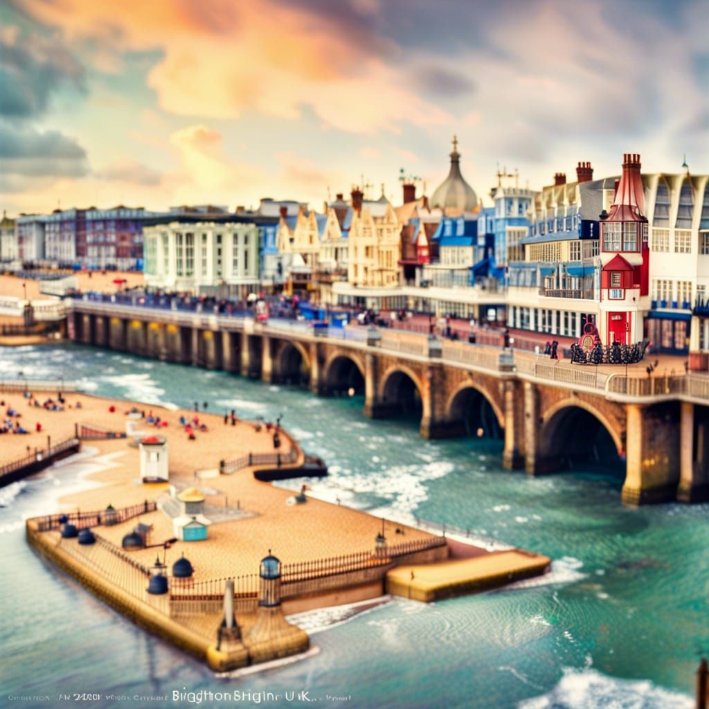 Welcome to Brighton UK: Hyperrealistic Postcard Design