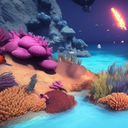 Sea Animals in Ocean: 3D Game Cinematic