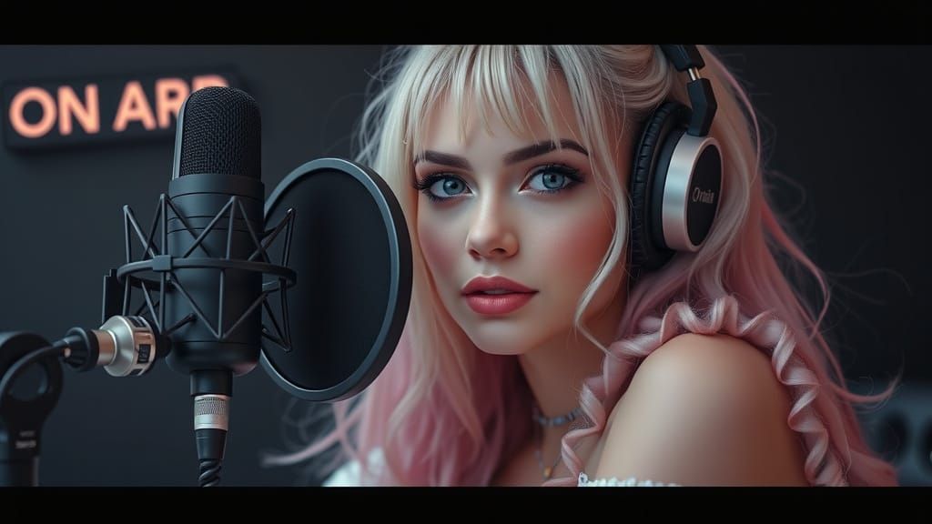 Podcast Beauty: Gradient Hair in Modern Studio