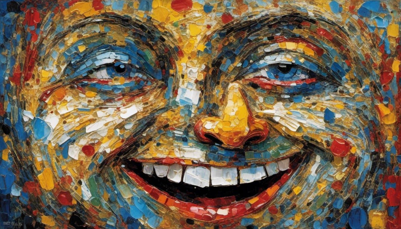 Contradictory Emotions: Smiling Face, Crying Eyes