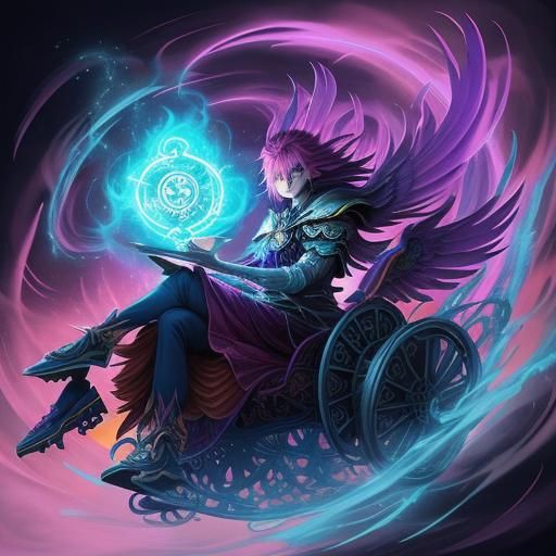 Mystical Tarot Reader in Anime Style Car