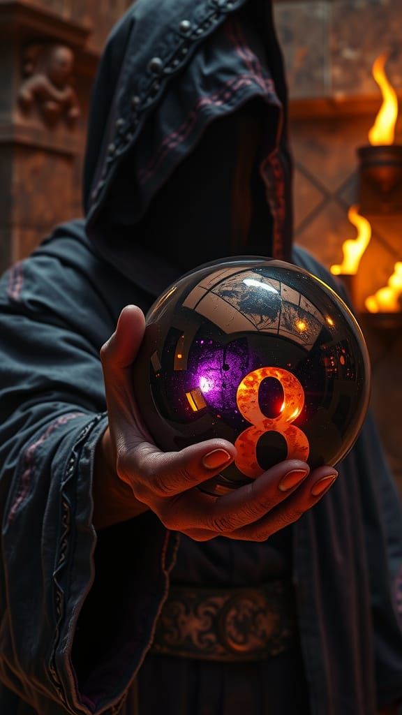 Mysterious Dark Mage in Ancient, Mystical Environment