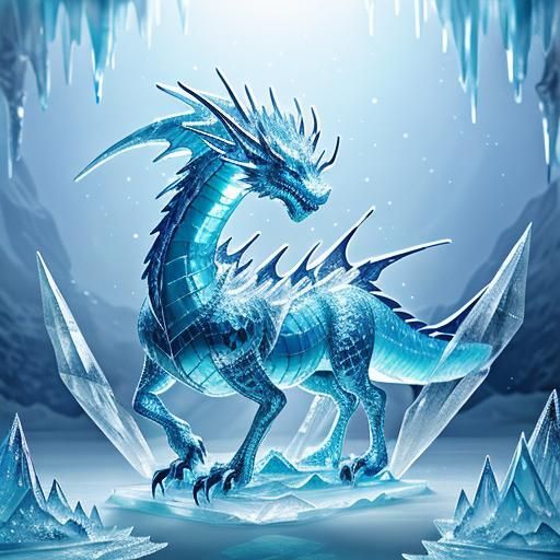 Ice sculpture dragon