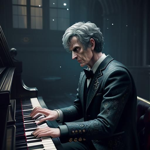 Doctor Who Plays Piano in Gothic Style