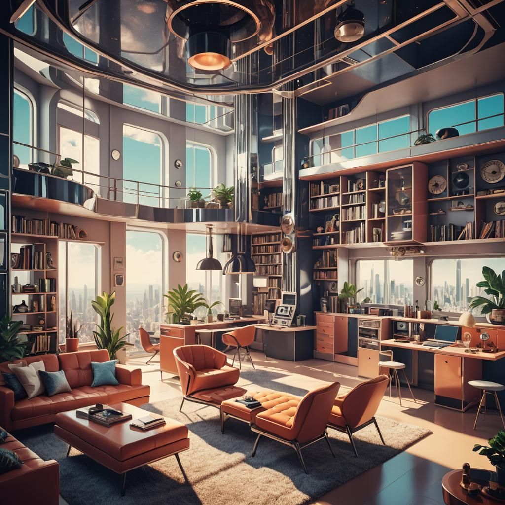 futuristic studio flat